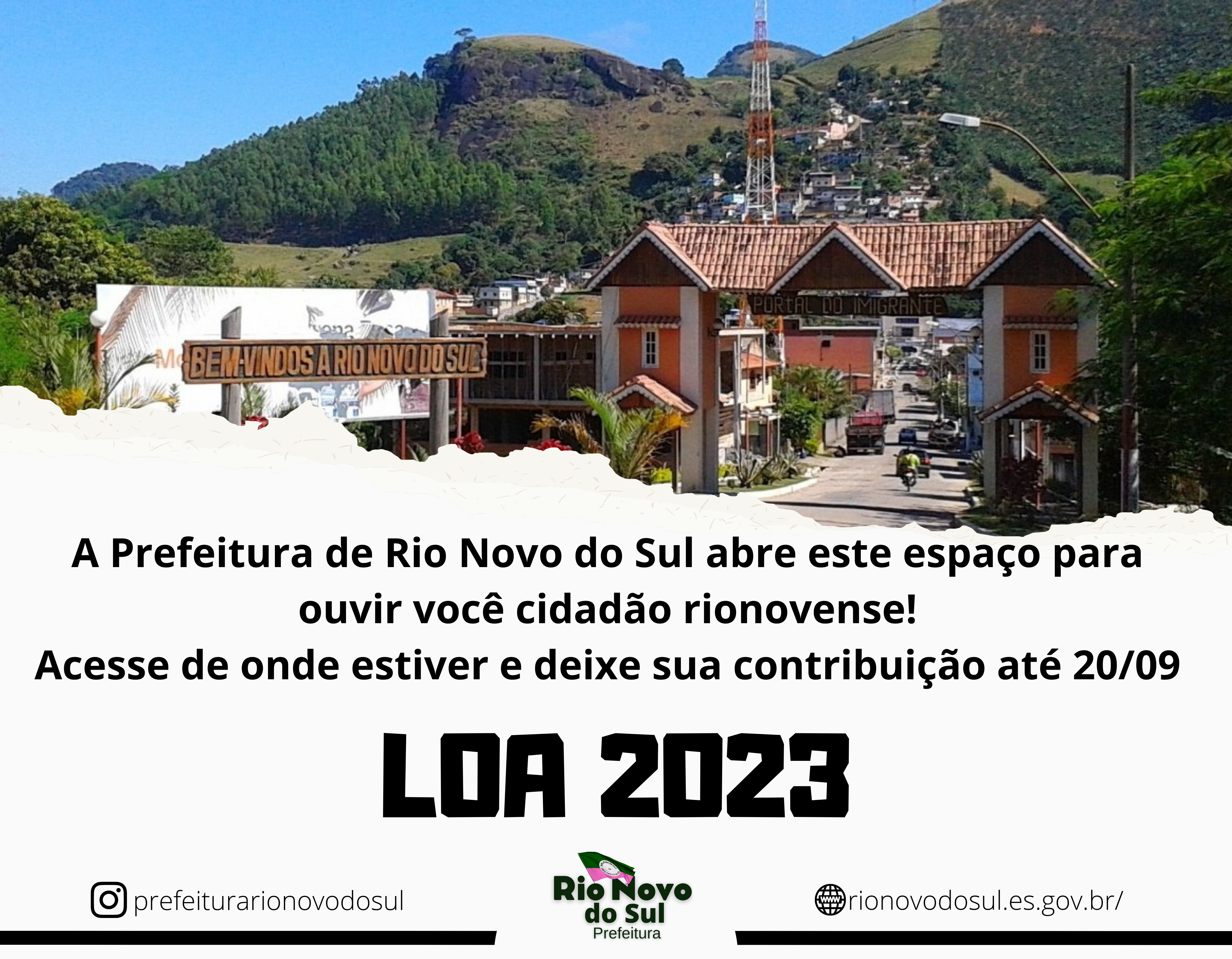 NOTÍCIA: A Prefeitura Municipal de Rio Novo do Sul abre este espaço para ouvir você, cidadão rionovense!