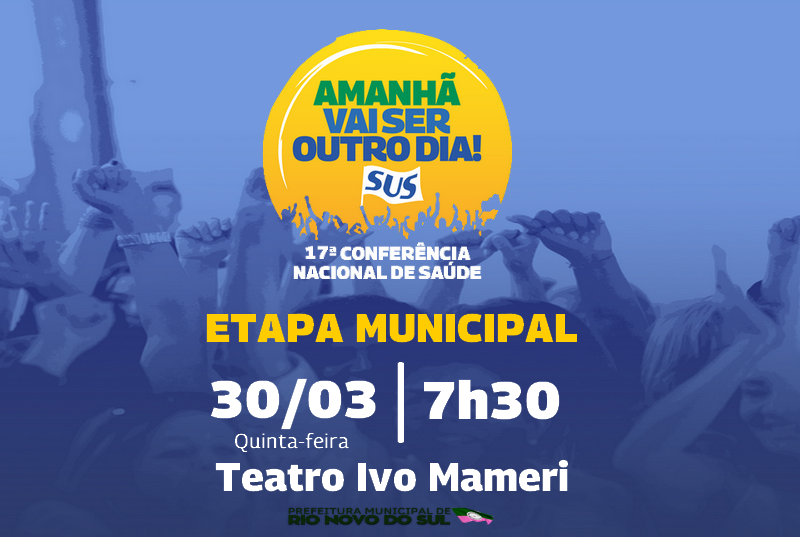 Etapa Municipal da Conferência de Saúde acontecerá no dia 30 de março